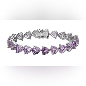 Rose de France Tennis Bracelet in Platinum Over Sterling Silver 7.25"